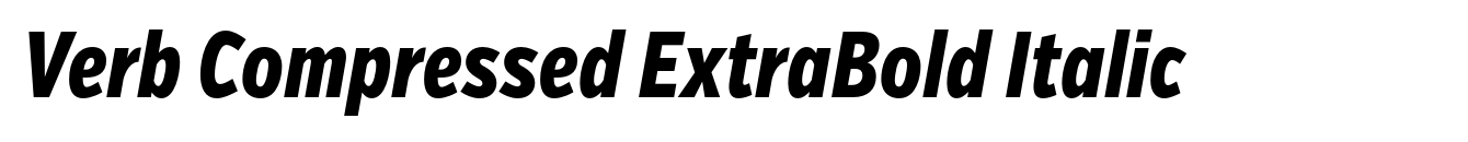 Verb Compressed ExtraBold Italic